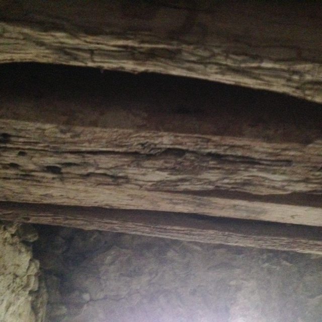 Underside of wooden Bridge